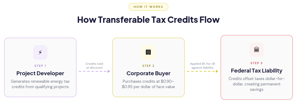 how transferable tax credits flow